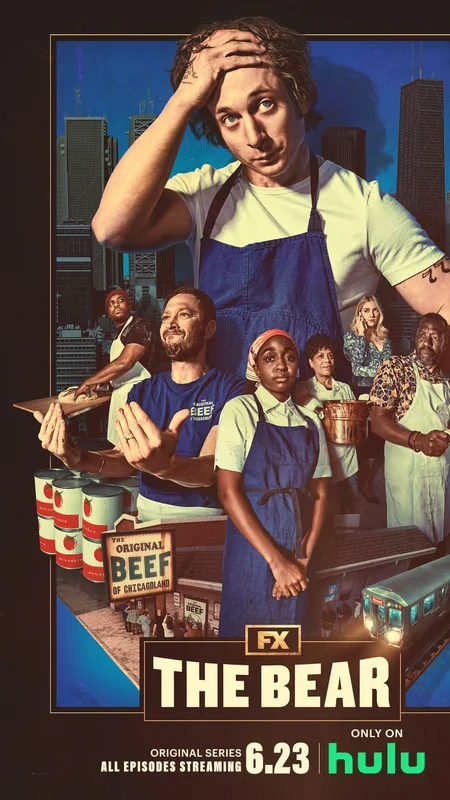 The Bear promotional poster featuring its restaurant team