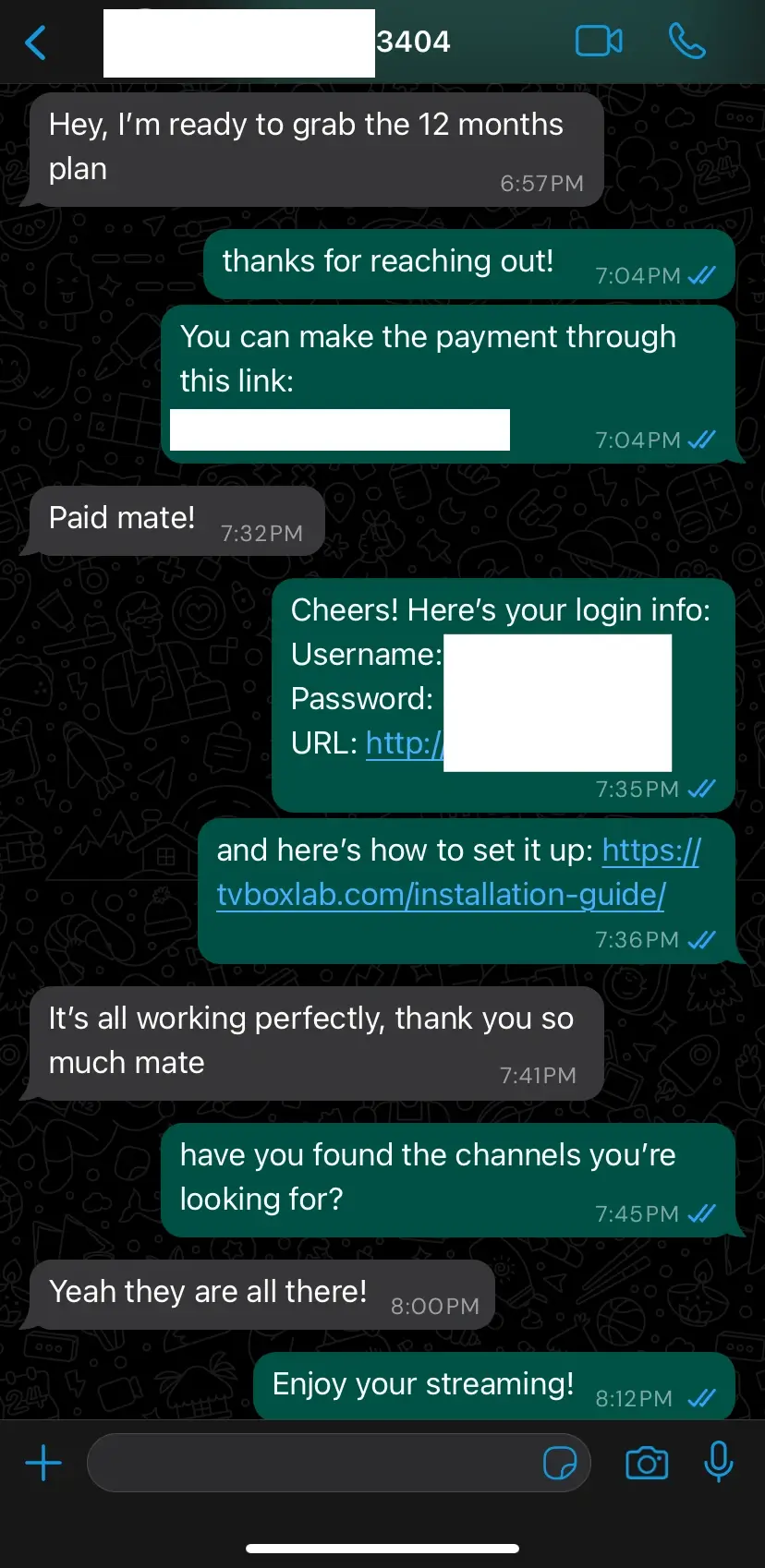 Customer conversation: Ready to watch
